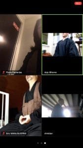 First zazen on zoom with Paula, Fred, Eric and Christian.
